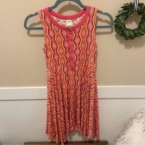 Wildflowers Girls Sleeveless Coral Print Dress - Size 10